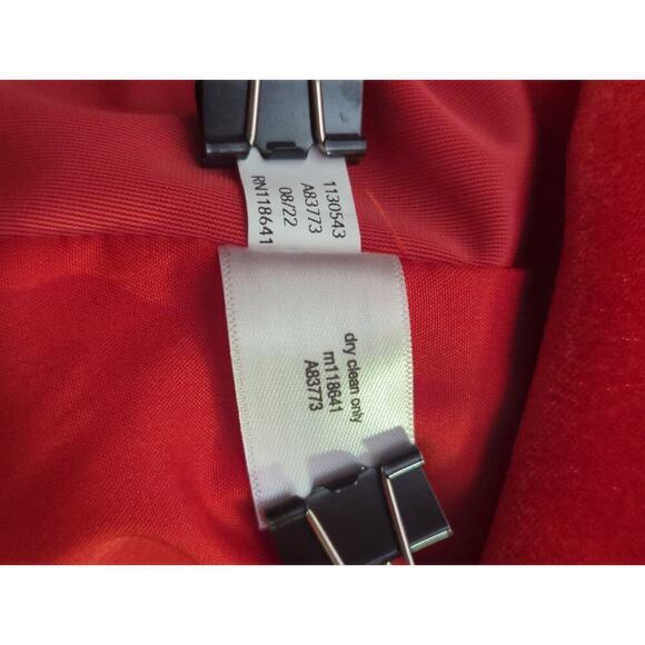Lane Bryant Jacket Blazer Women's 22 Red Luxe Velvet NEW‎ Holiday Career - Picture 11 of 13